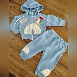 Vintage Bull Frog Jogger Set Pullover Hoodie & Sweat Pants 3-6m